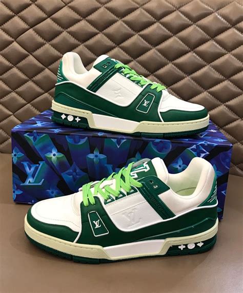 louis vuitton green sneaker|Louis Vuitton sneakers price.